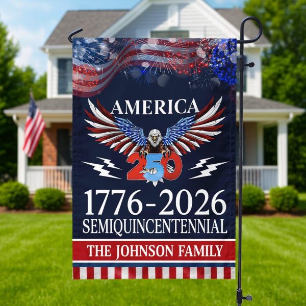 USA 250 Semiquincentennial Garden Flag