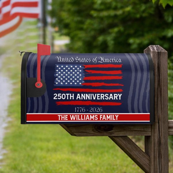 Personalized USA 250 Mailbox Cover