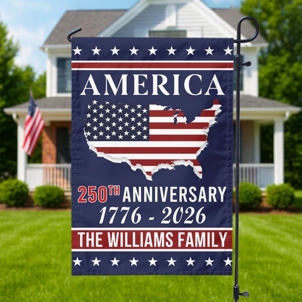 Personalized USA 250th Garden Flag