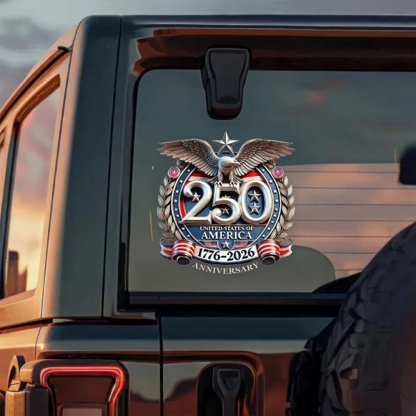 USA 250 Eagle Window Decal
