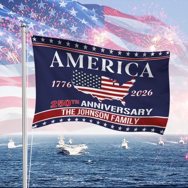 Personalized USA 250 House Flag