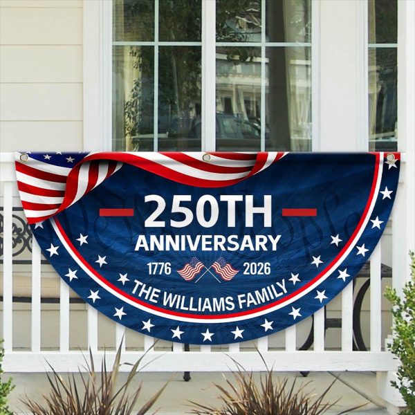 Personalized USA 250 Patriotic Fan Flag