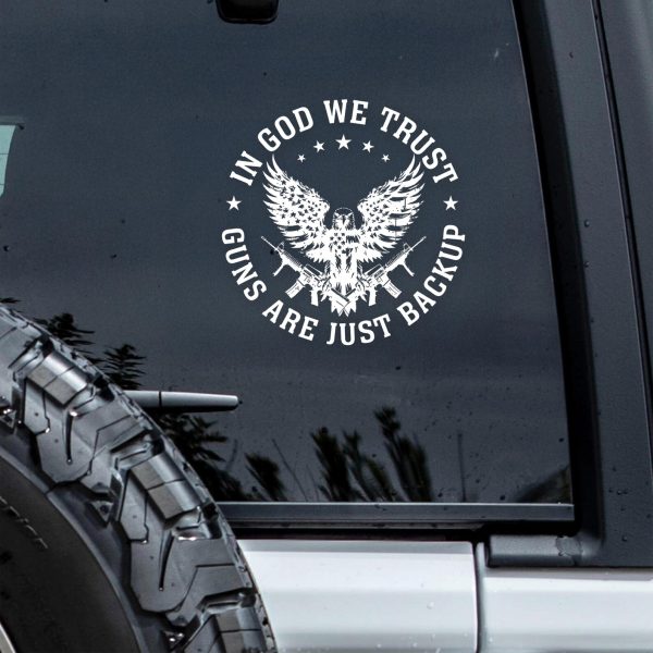 In God We Trust Eagle Window Decal
