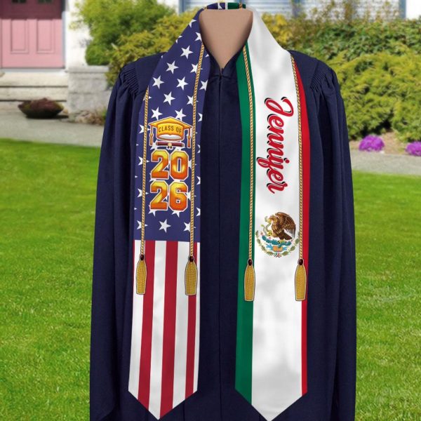 Custom Country Flag Graduation Stole