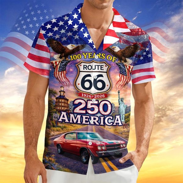 Custom Photo Route 66 Hawaiian Shirt
